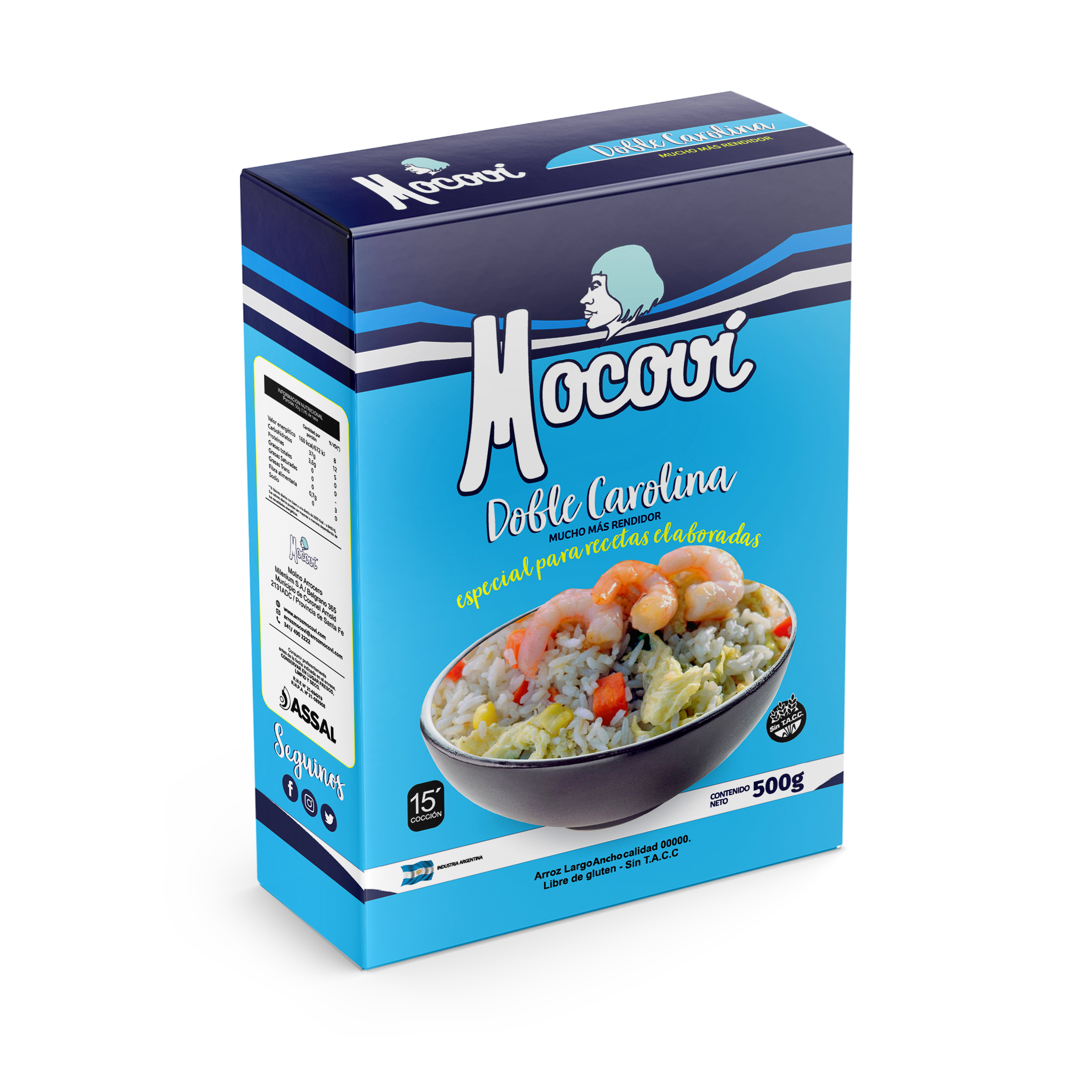 ARROZ MOCOVI DOBLE CAROLINA 500 GR